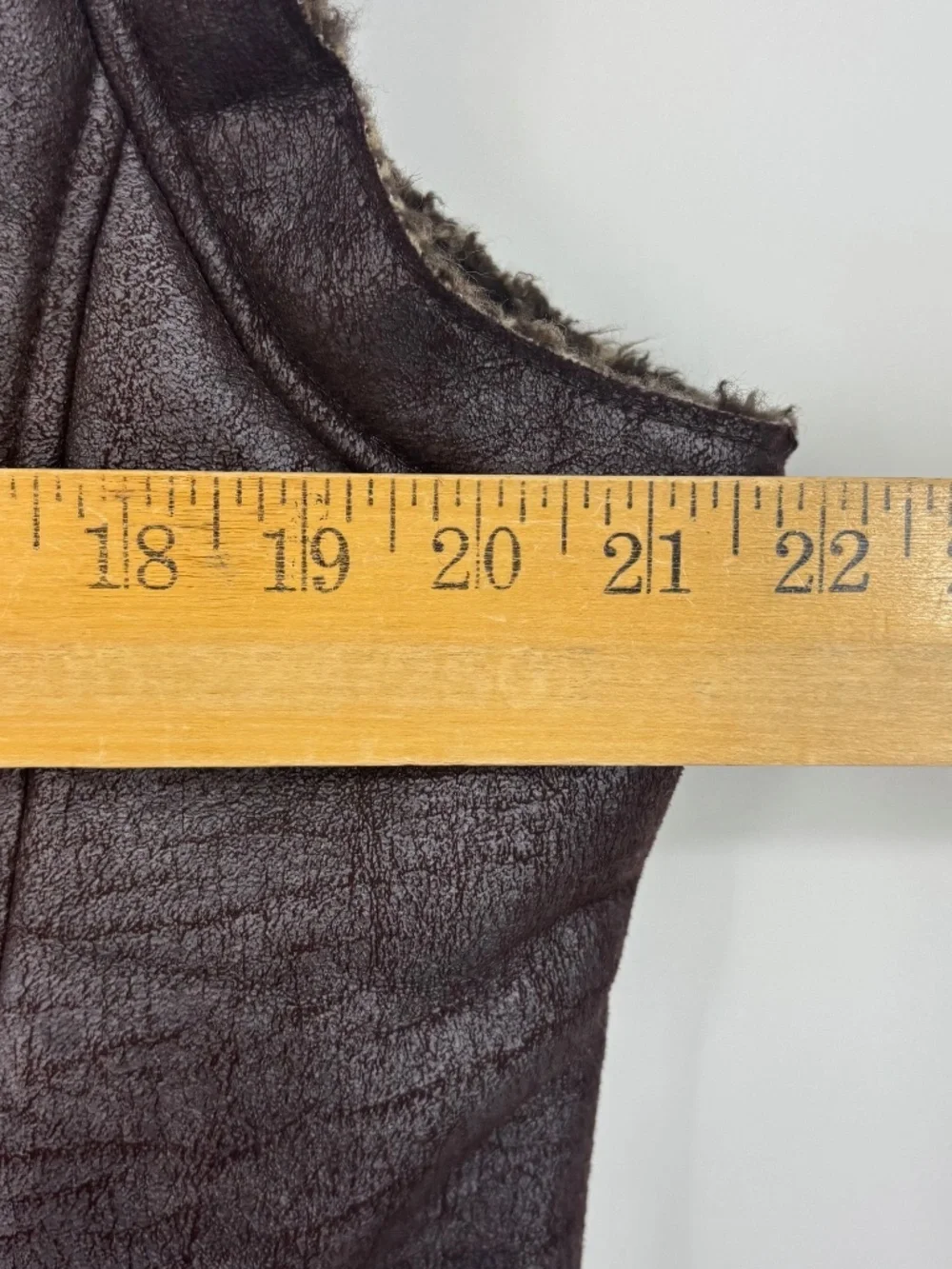 Black Rivet Womens XL Zip Front Hooded Moto Vest Brown Faux Leather Fur Trim
